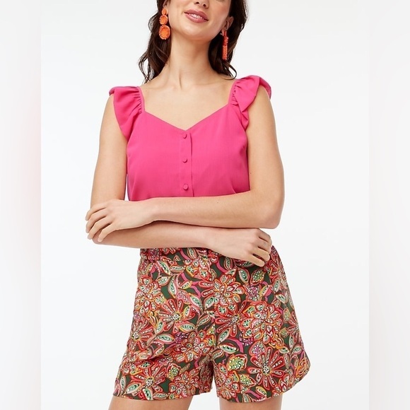 J Crew Button-up tank top with ruffle sleeves
Item BR692 - Picture 1 of 5